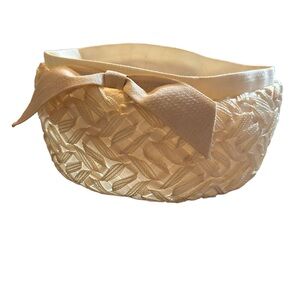 Vintage Woven Straw-ribbon Ladies Hat  - Cream Color